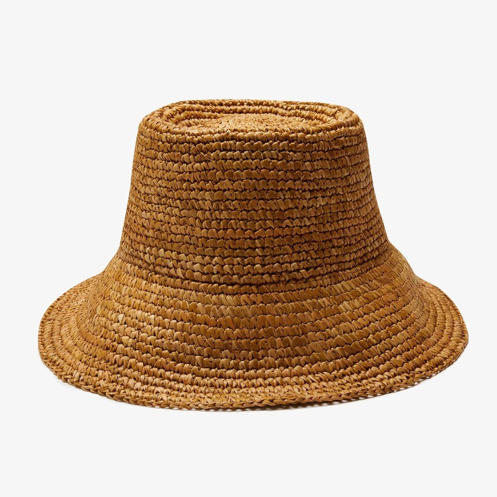 WYETH™ Natural Straw Bucket Hat - Lolo in Camel Brown